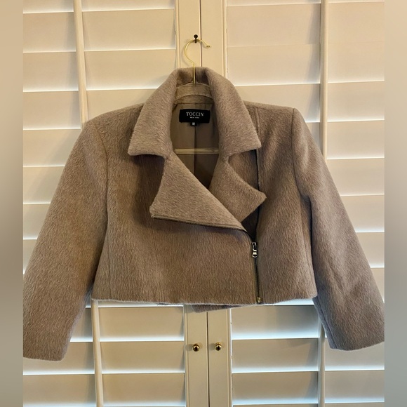 Toccin Jackets & Blazers - Toccin New York Moto Cropped Cashmere feel Jacket Size Med Excellent Condition